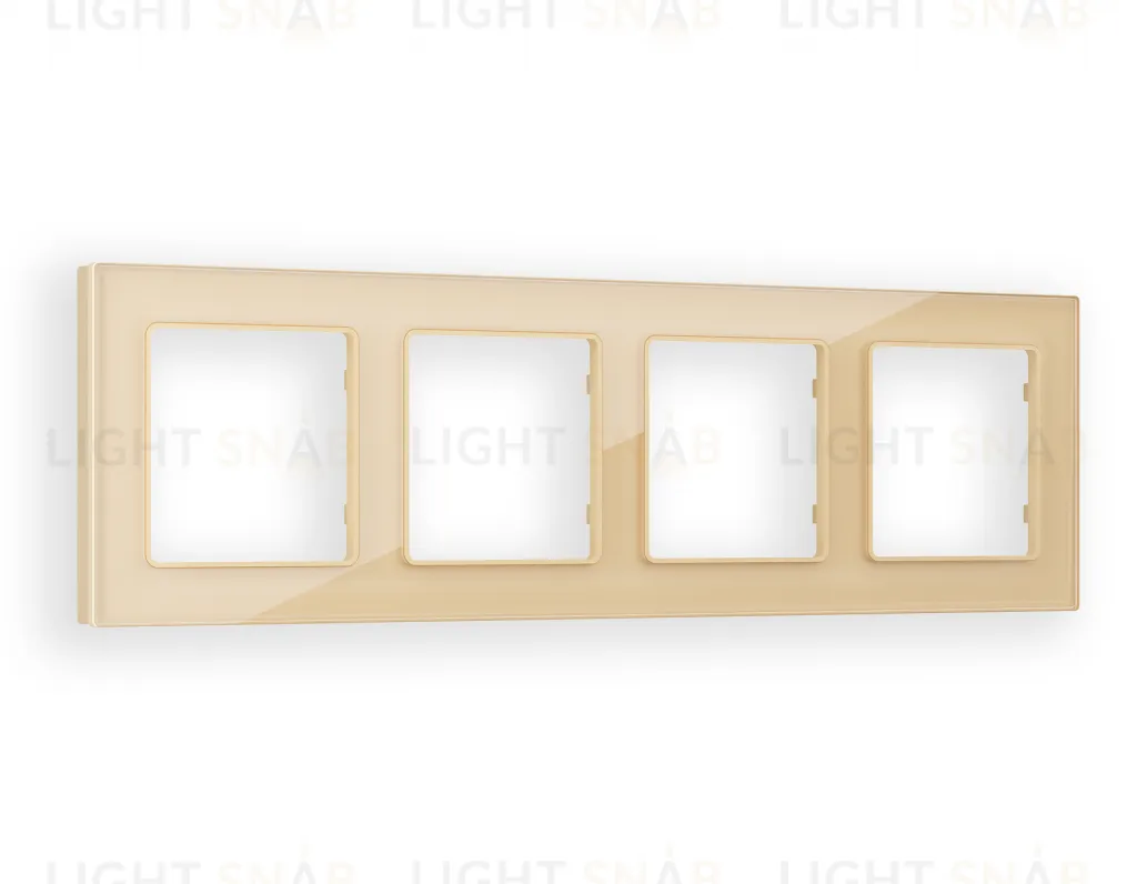 Рамка четверная Ambrella Volt Platos шампань стекло органик AF330604 AF330604