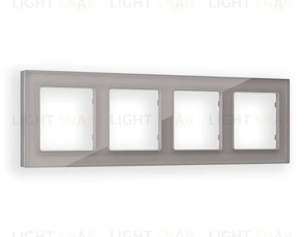 Рамка четверная Ambrella Volt Platos сталь стекло ограник AF330504 AF330504