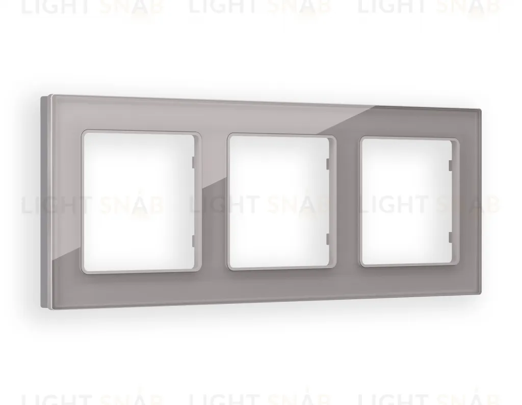 Рамка тройная Ambrella Volt Platos сталь стекло ограник AF330503 AF330503