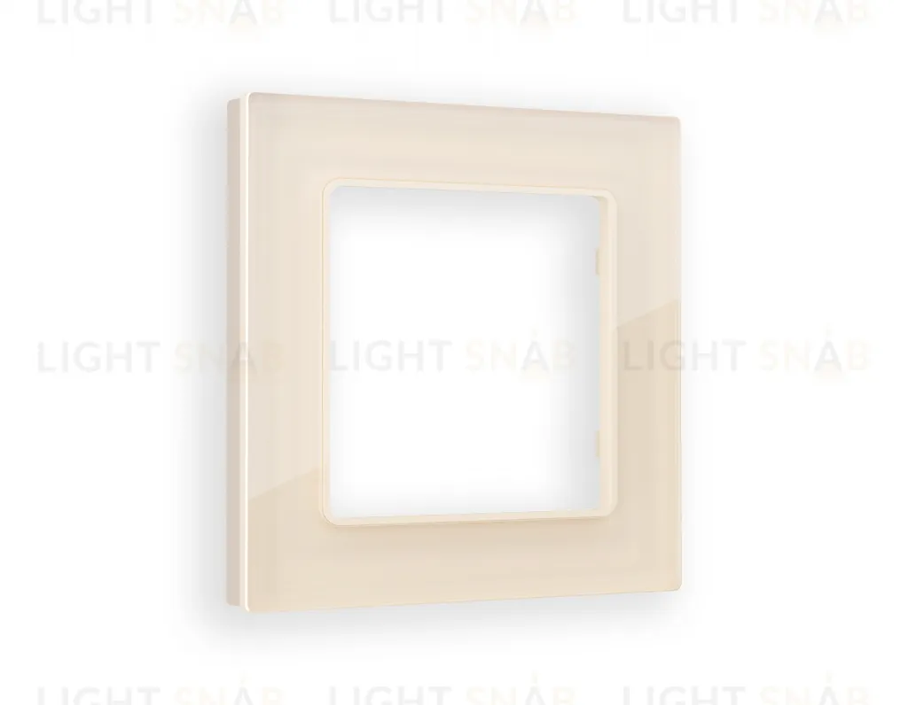 Рамка одинарная Ambrella Volt Platos бежевое стекло органик AF330301 AF330301