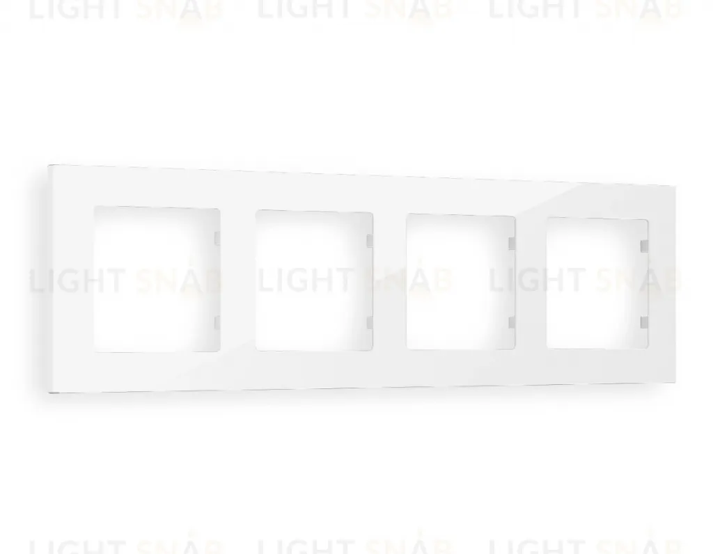 Рамка четверная Ambrella Volt Techno белый глянец AF220104 AF220104