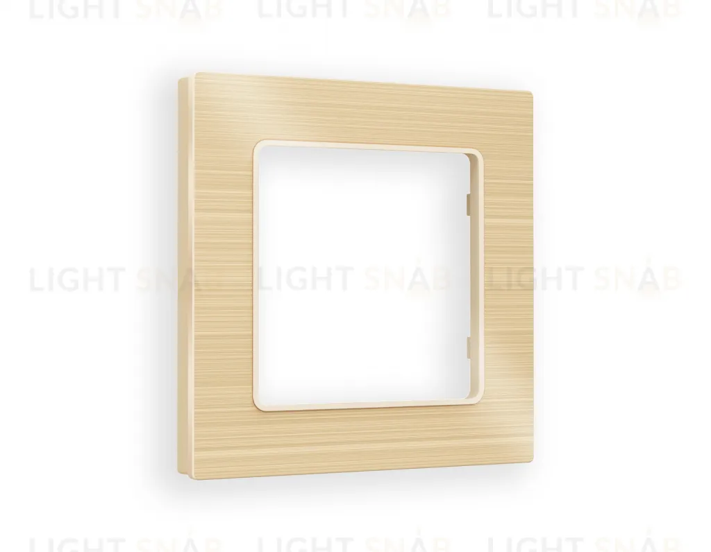 Рамка одинарная Ambrella Volt Platos шампань металл шлифованный AF550301 AF550301