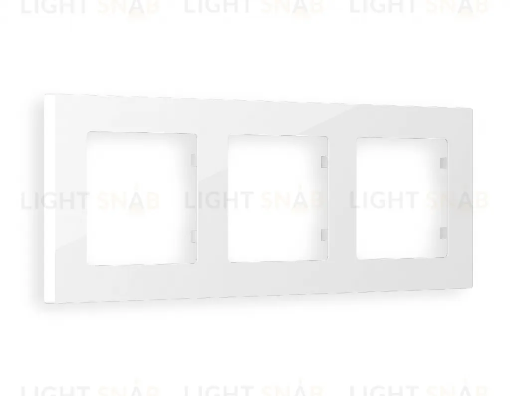 Рамка тройная Ambrella Volt Techno белый глянец AF220103 AF220103