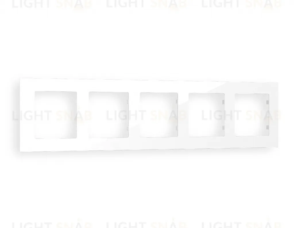 Рамка пятерная Ambrella Volt Techno белый глянец AF220105 AF220105