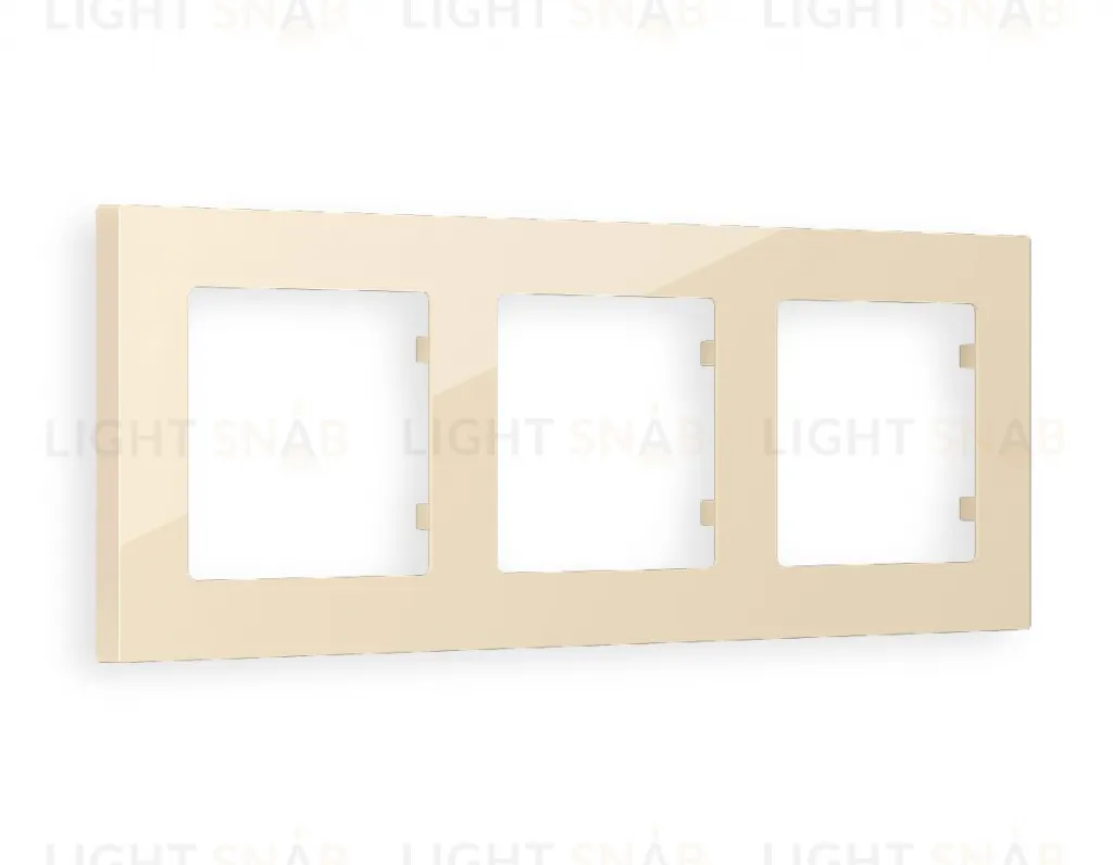 Рамка тройная Ambrella Volt Techno бежевый глянец AF220303 AF220303