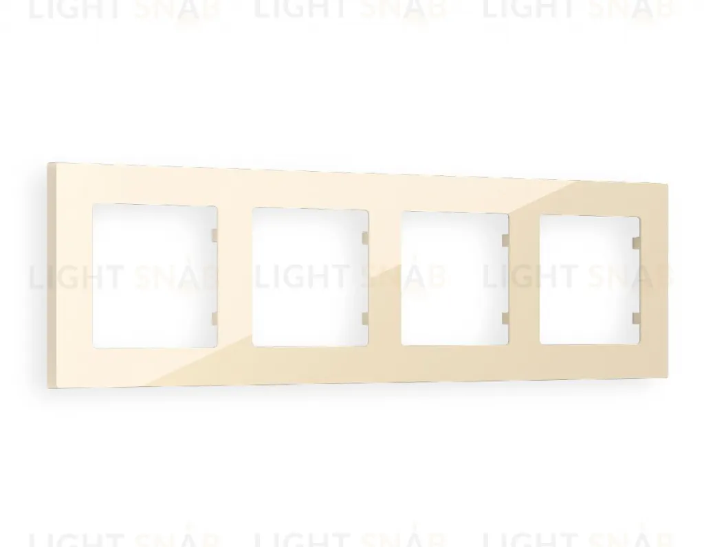 Рамка четверная Ambrella Volt Techno бежевый глянец AF220304 AF220304