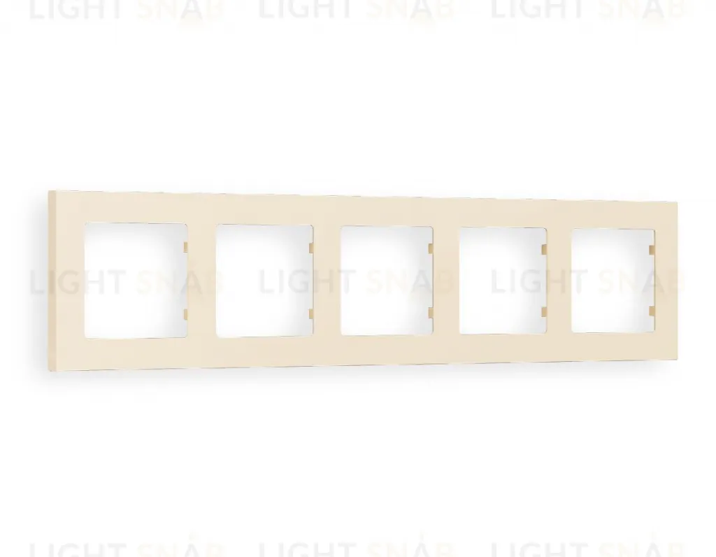 Рамка пятерная Ambrella Volt Techno бежевый матовый AF220335 AF220335