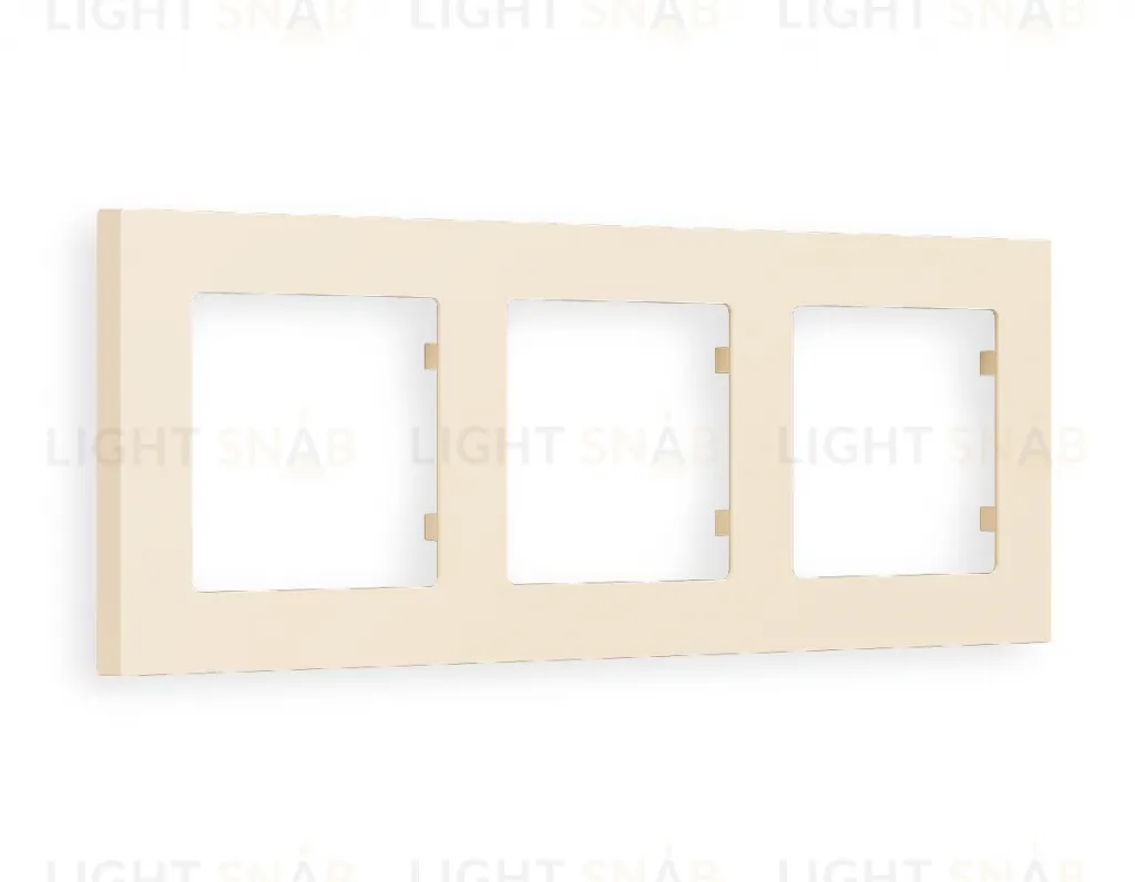 Рамка тройная Ambrella Volt Techno бежевый матовый AF220333 AF220333