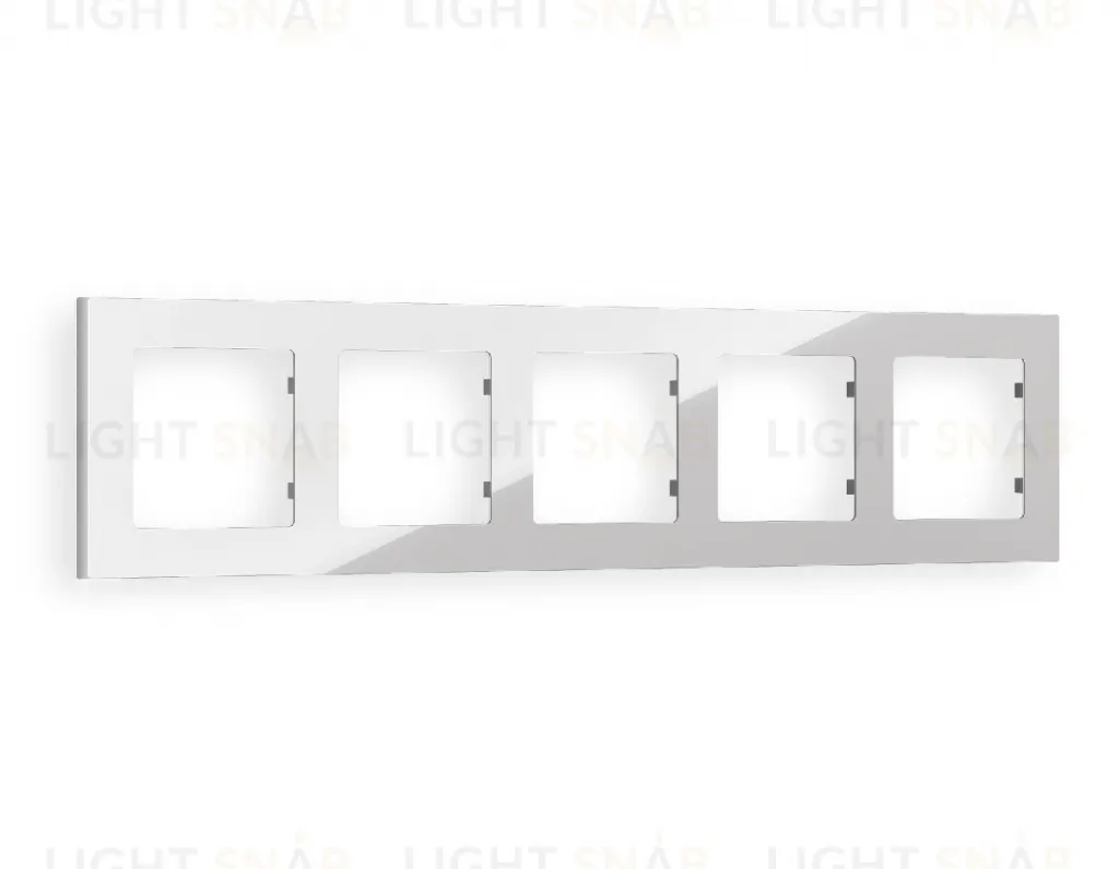 Рамка пятерная Ambrella Volt Techno серебро глянец AF220405 AF220405