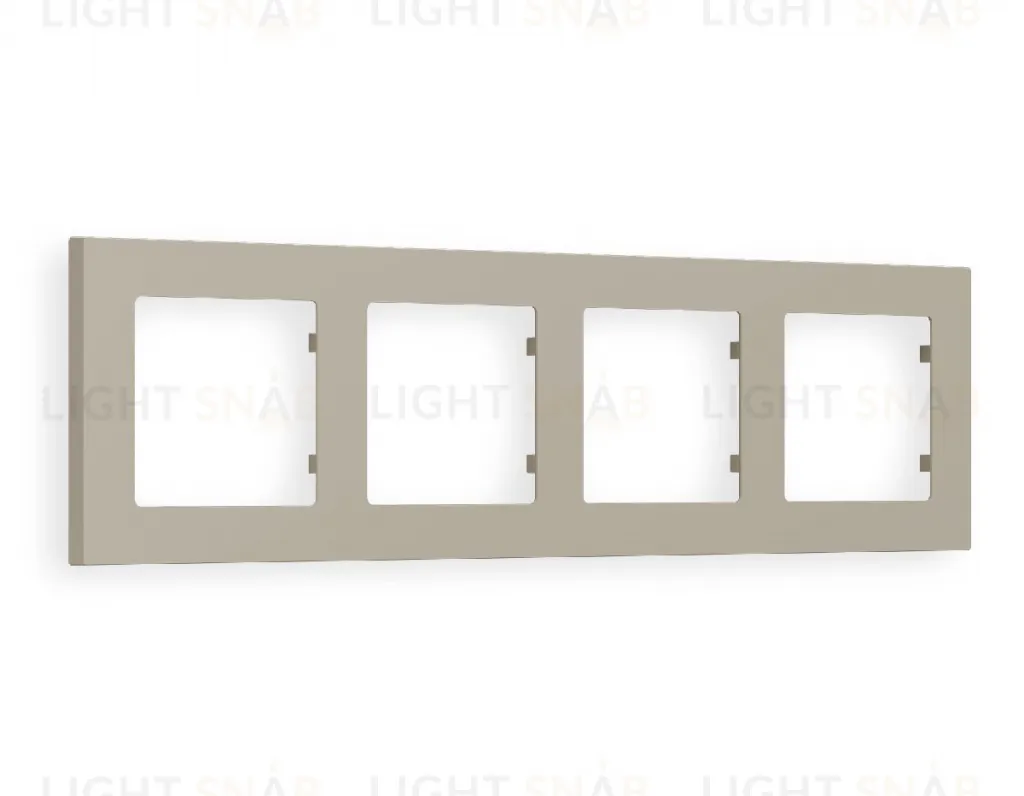 Рамка четверная Ambrella Volt Techno серо-бежевый матовый AF220364 AF220364
