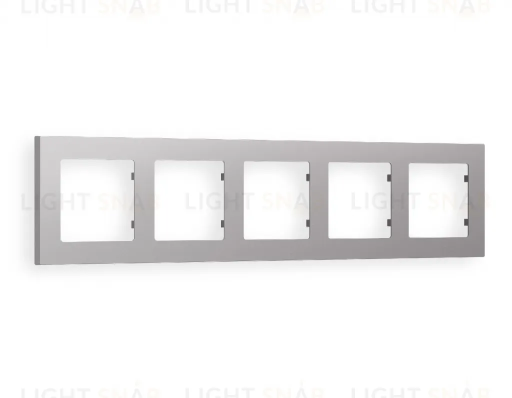 Рамка пятерная Ambrella Volt Techno сталь матовый AF220505 AF220505