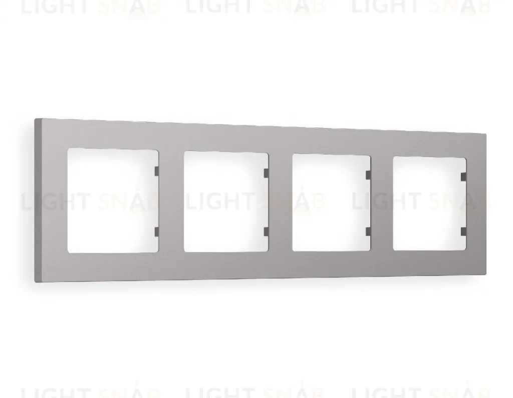 Рамка четверная Ambrella Volt Techno сталь матовый AF220504 AF220504