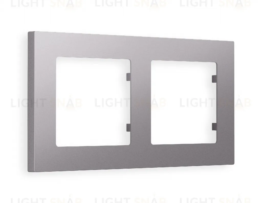 Рамка двойная Ambrella Volt Techno сталь матовый AF220502 AF220502