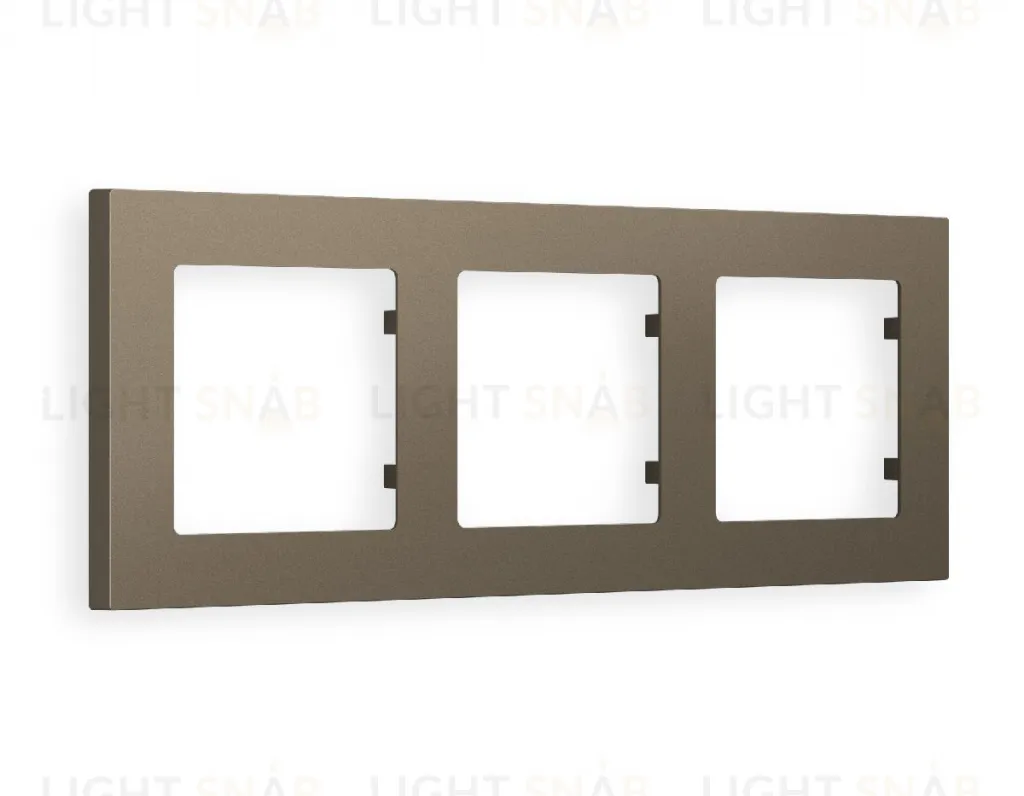Рамка тройная Ambrella Volt Techno темная бронза матовый AF220633 AF220633