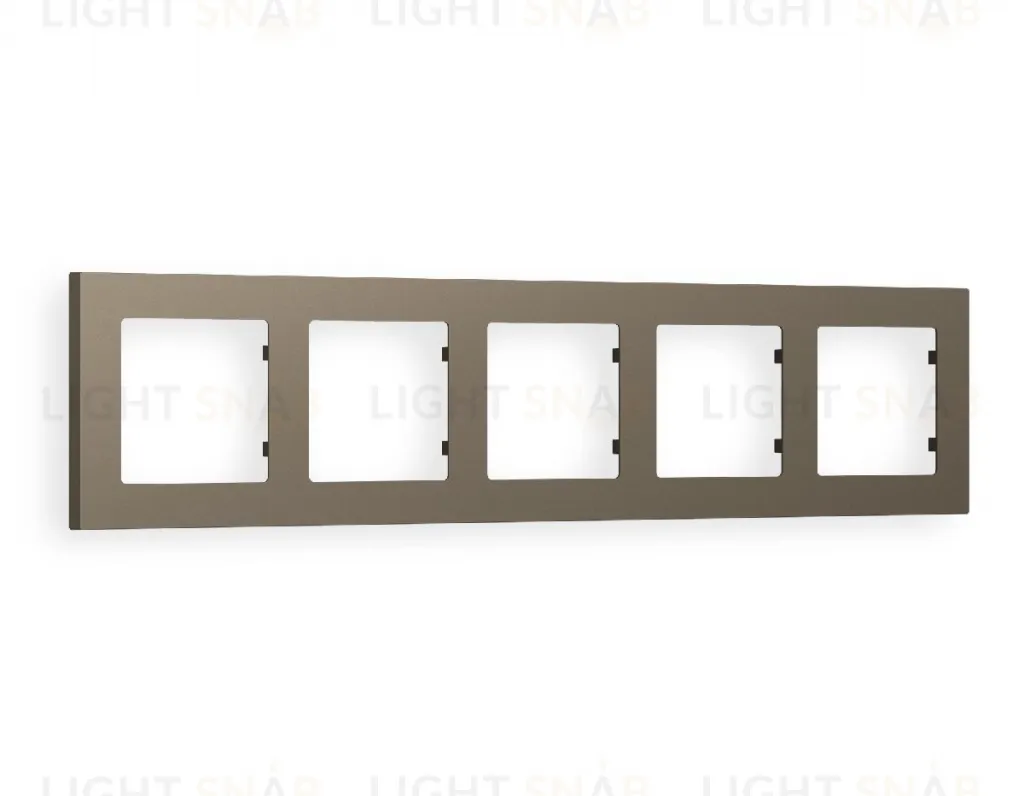 Рамка пятерная Ambrella Volt Techno темная бронза матовый AF220635 AF220635