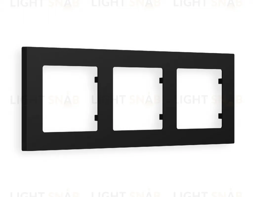 Рамка тройная Ambrella Volt Techno черный матовый AF220703 AF220703
