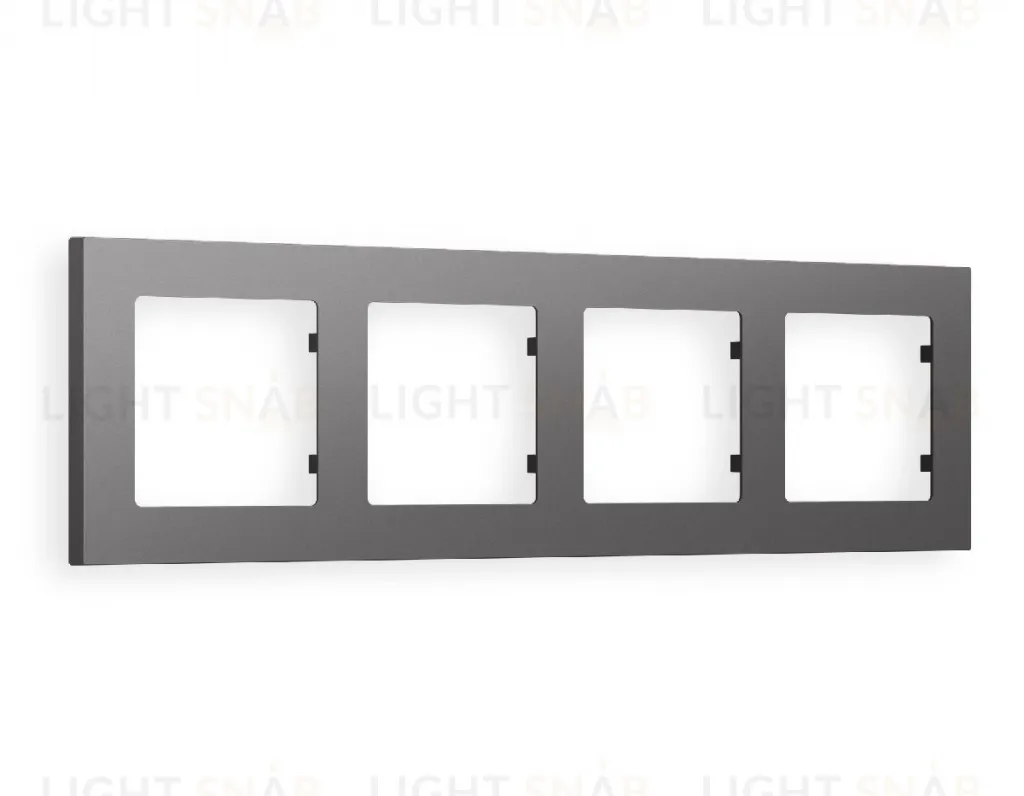 Рамка четверная Ambrella Volt Techno антрацит серый AF220654 AF220654