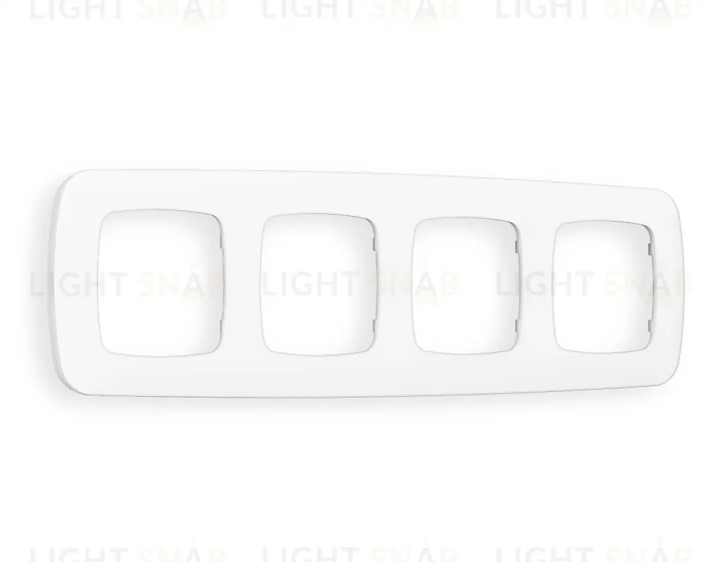 Рамка четверная Ambrella Volt Ecta белый матовый OF140124 OF140124