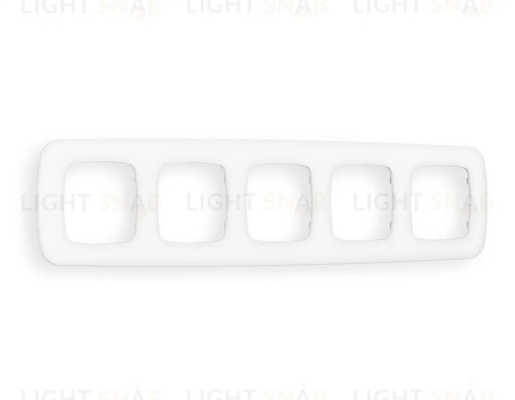 Рамка пятерная Ambrella Volt Ecta белый матовый OF140125 OF140125