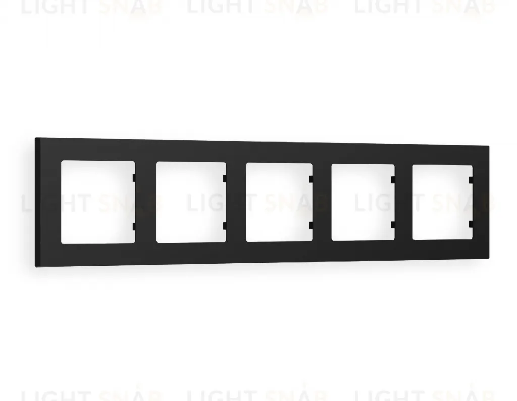 Рамка пятерная Ambrella Volt Techno черный матовый AF220705 AF220705