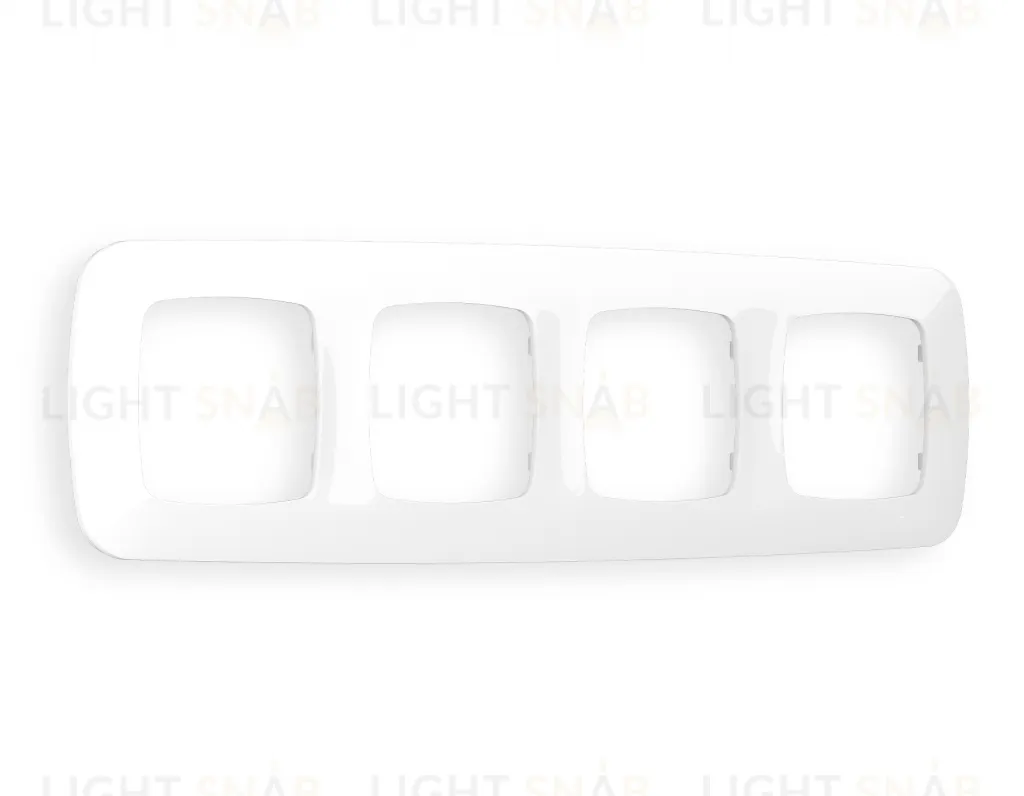 Рамка четверная Ambrella Volt Ecta белый глянец OF140104 OF140104