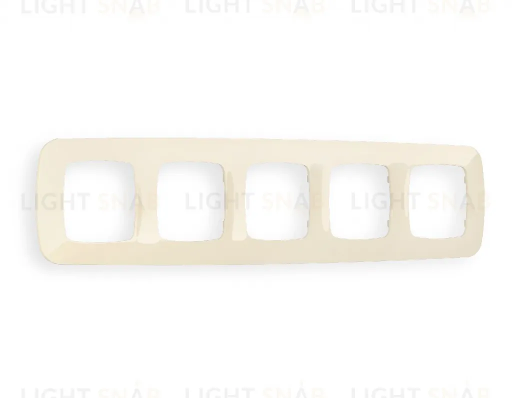 Рамка пятерная Ambrella Volt Ecta бежевый глянец OF140305 OF140305