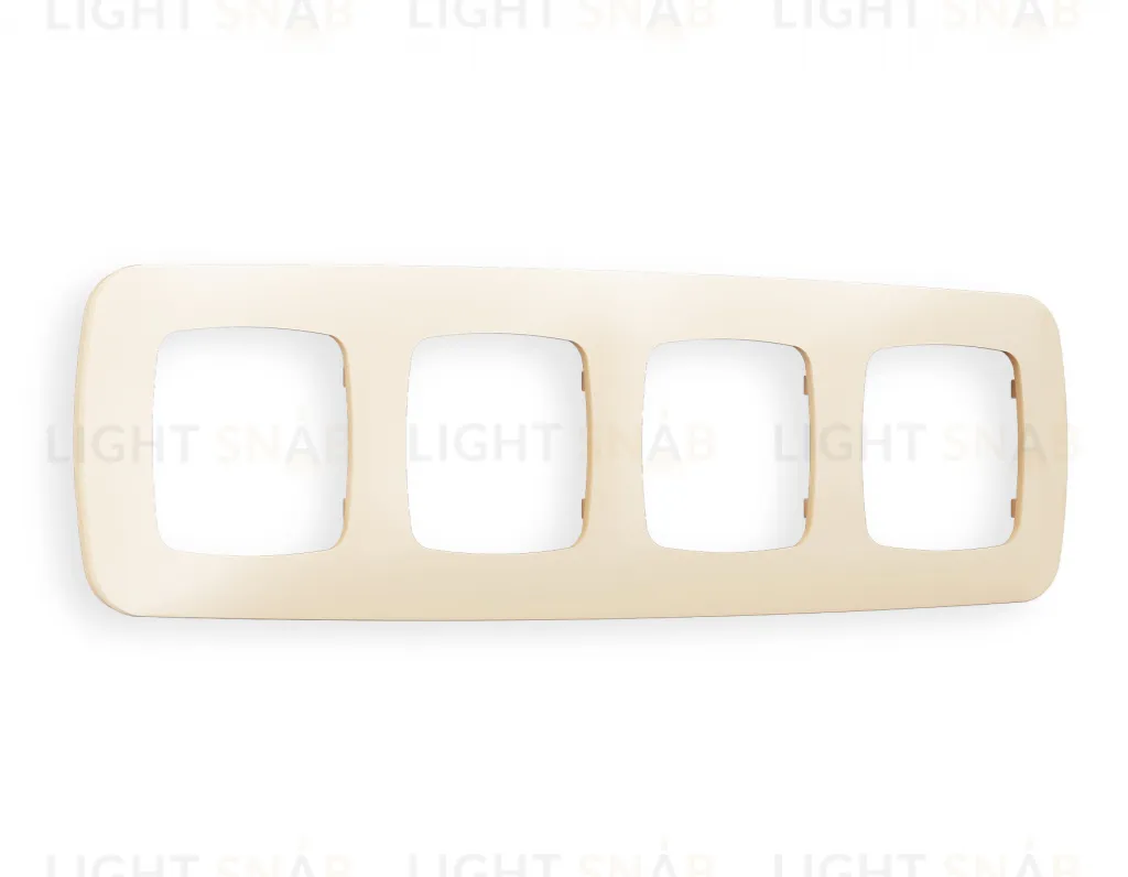 Рамка четверная Ambrella Volt Ecta бежевый матовый OF140334 OF140334