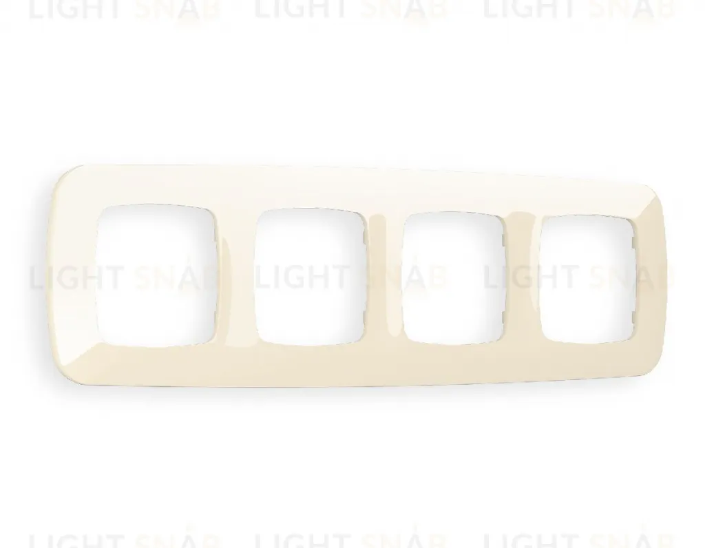 Рамка четверная Ambrella Volt Ecta бежевый глянец OF140304 OF140304