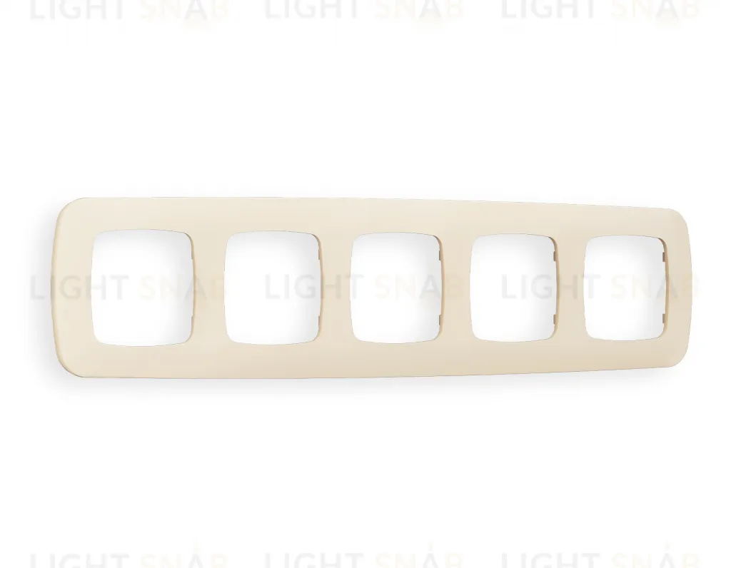 Рамка пятерная Ambrella Volt Ecta бежевый матовый OF140335 OF140335