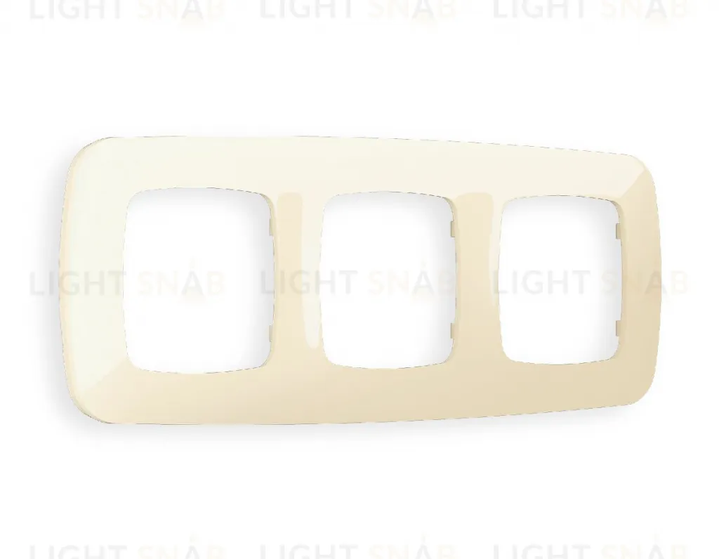 Рамка тройная Ambrella Volt Ecta бежевый глянец OF140303 OF140303