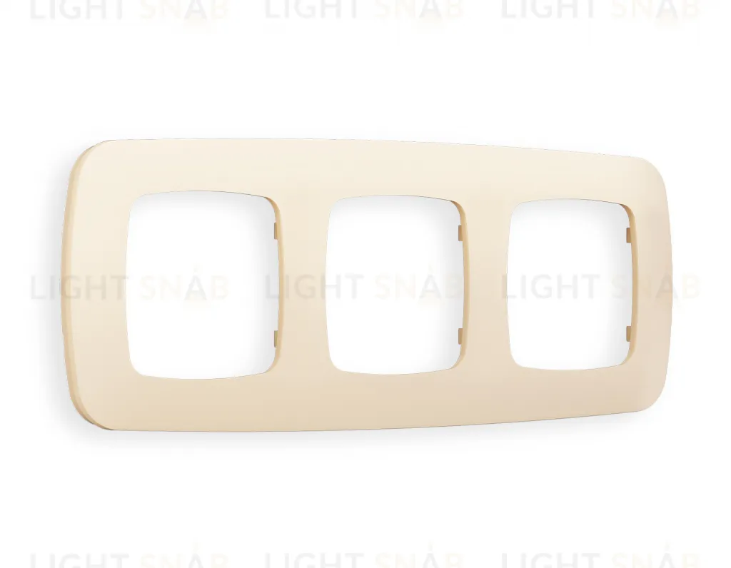 Рамка тройная Ambrella Volt Ecta бежевый матовый OF140333 OF140333