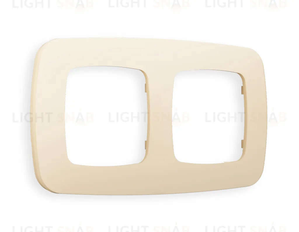 Рамка двойная Ambrella Volt Ecta бежевый матовый OF140332 OF140332