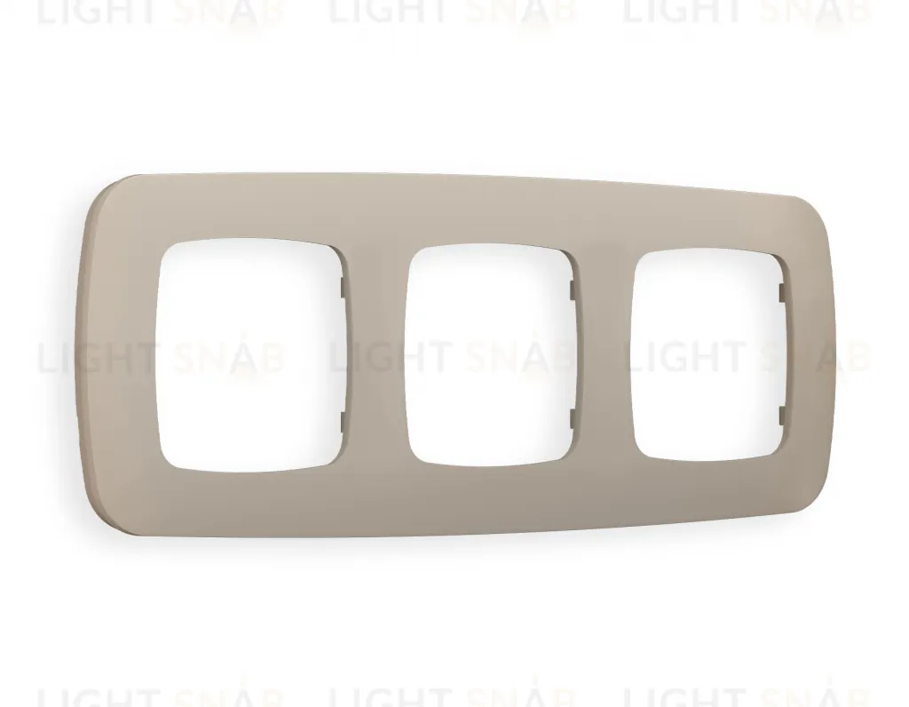 Рамка тройная Ambrella Volt Ecta серо-бежевый матовый OF140363 OF140363