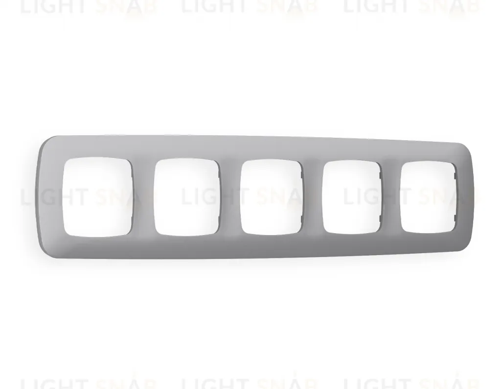 Рамка пятерная Ambrella Volt Ecta сталь матовый OF140505 OF140505