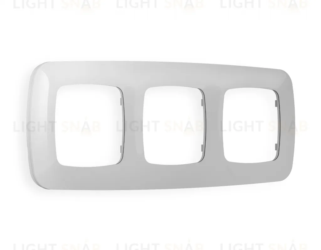 Рамка тройная Ambrella Volt Ecta серебро глянец OF140403 OF140403