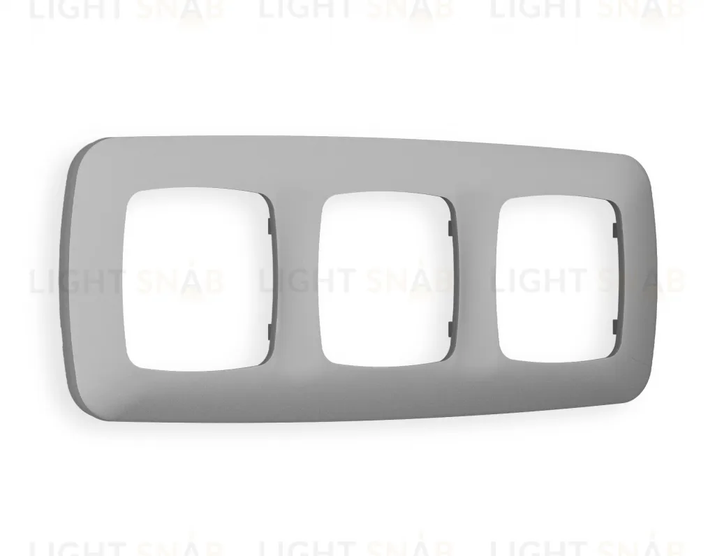 Рамка тройная Ambrella Volt Ecta сталь матовый OF140503 OF140503