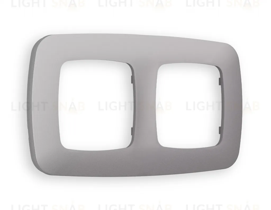 Рамка двойная Ambrella Volt Ecta сталь матовый OF140502 OF140502