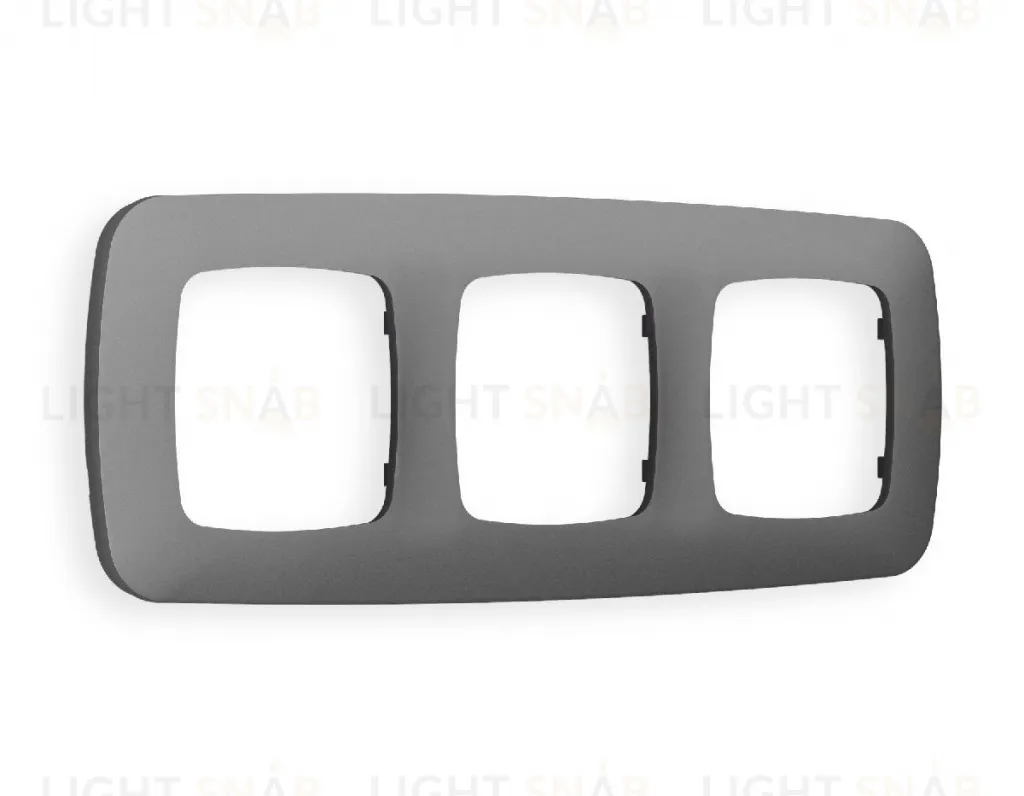 Рамка тройная Ambrella Volt Ecta антрацит серый OF140653 OF140653