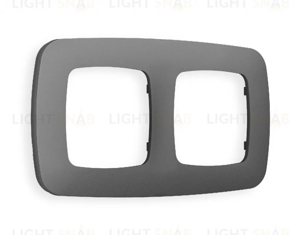 Рамка двойная Ambrella Volt Ecta антрацит серый OF140652 OF140652