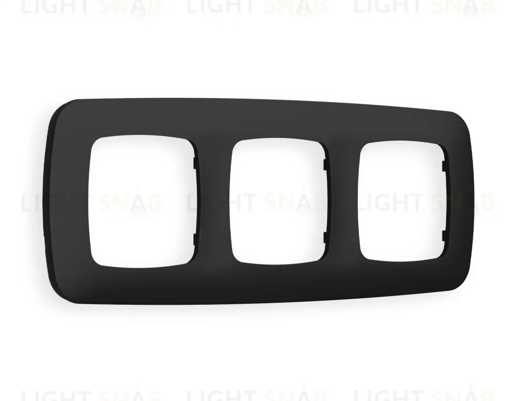 Рамка тройная Ambrella Volt Ecta черный матовый OF140703 OF140703