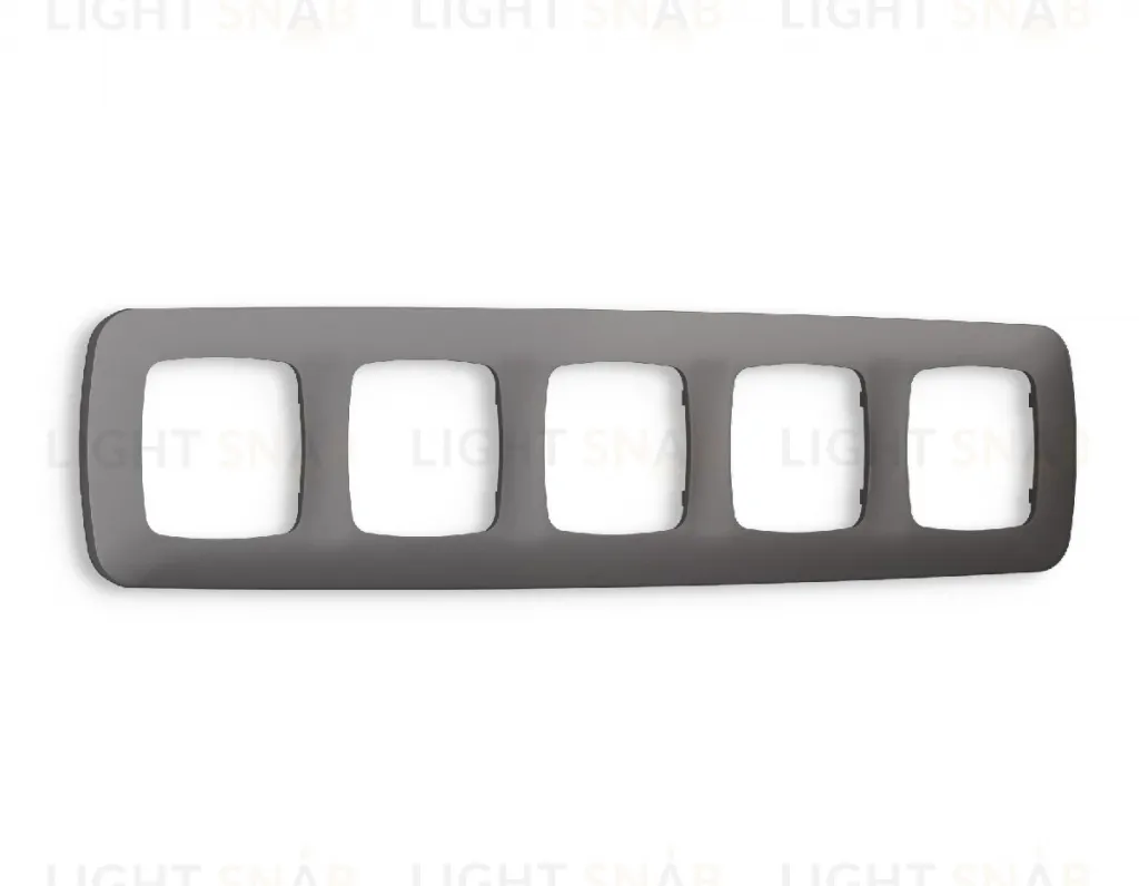 Рамка пятерная Ambrella Volt Ecta антрацит серый OF140655 OF140655