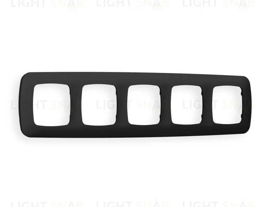 Рамка пятерная Ambrella Volt Ecta черный матовый OF140705 OF140705