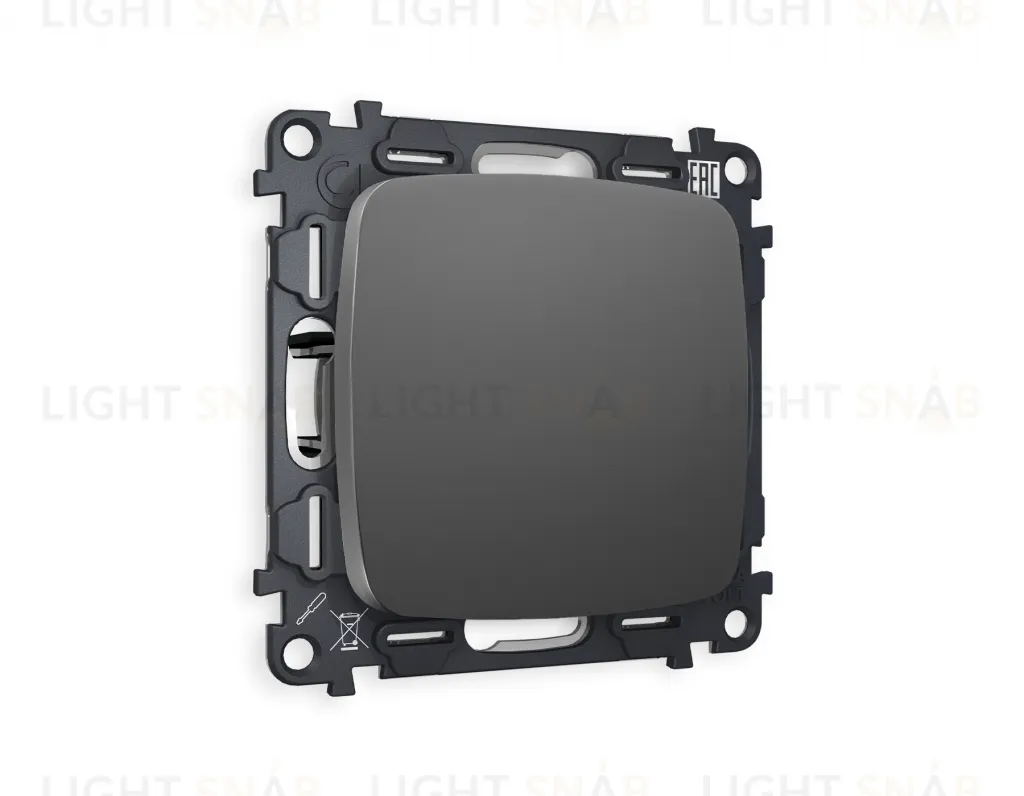 Заглушка с суппортом Ambrella Volt Omega, антрацит серый VM240+OP6660 VM240 + OP6660