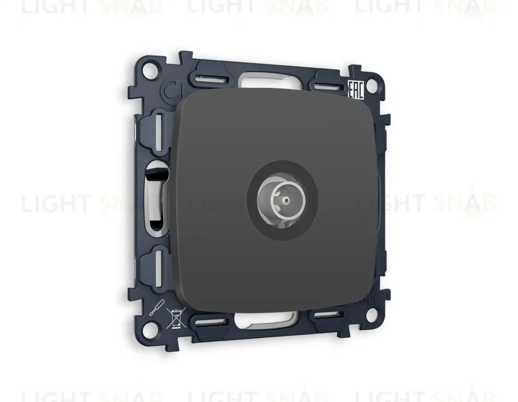 Розетка TV оконечная Ambrella Volt Omega графит VM202+OP9130 VM202 + OP9130