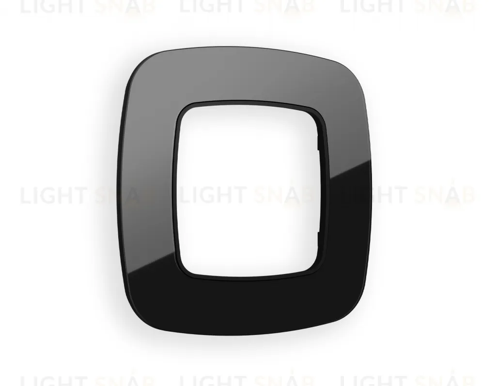 Рамка одинарная Ambrella Volt Radian черный стекло натуральное OF350801 OF350801