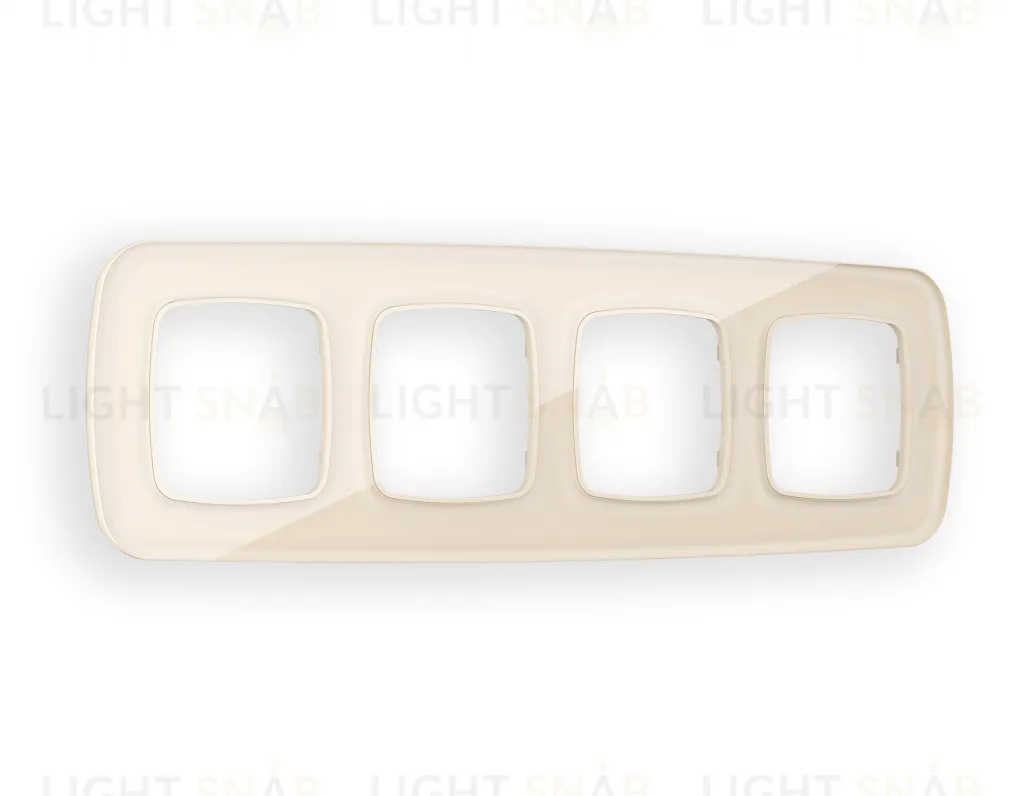 Рамка четверная Ambrella Volt Radian бежевое стекло органик OF320304 OF320304