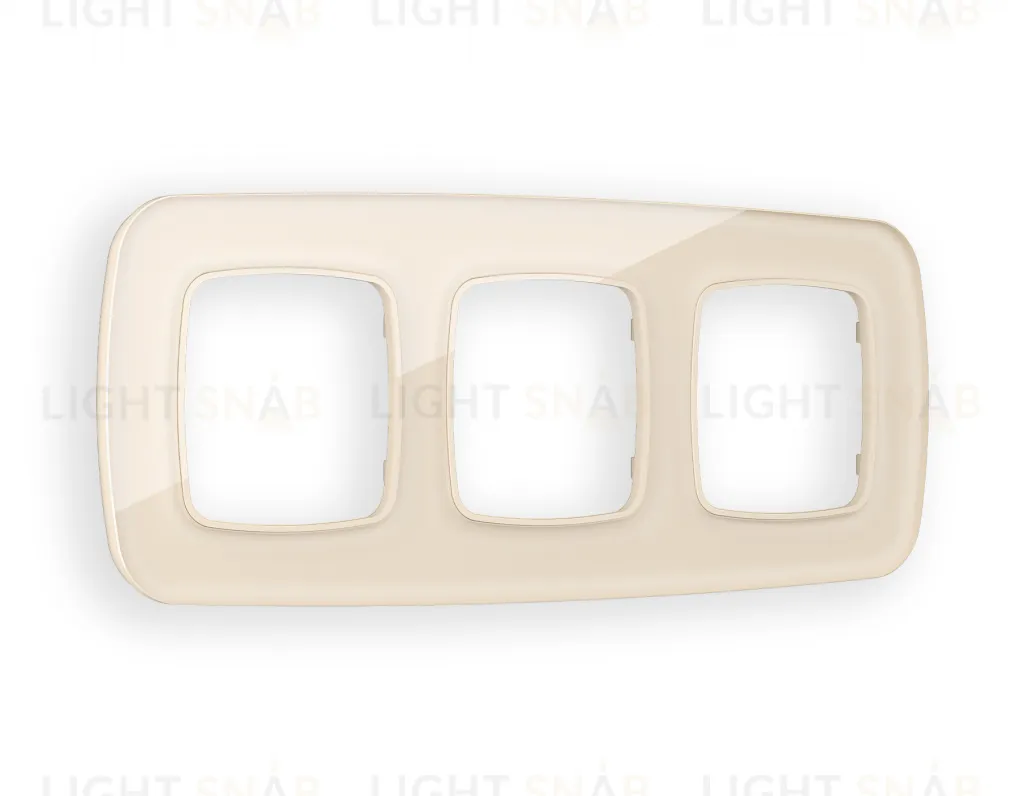 Рамка тройная Ambrella Volt Radian бежевое стекло органик OF320303 OF320303