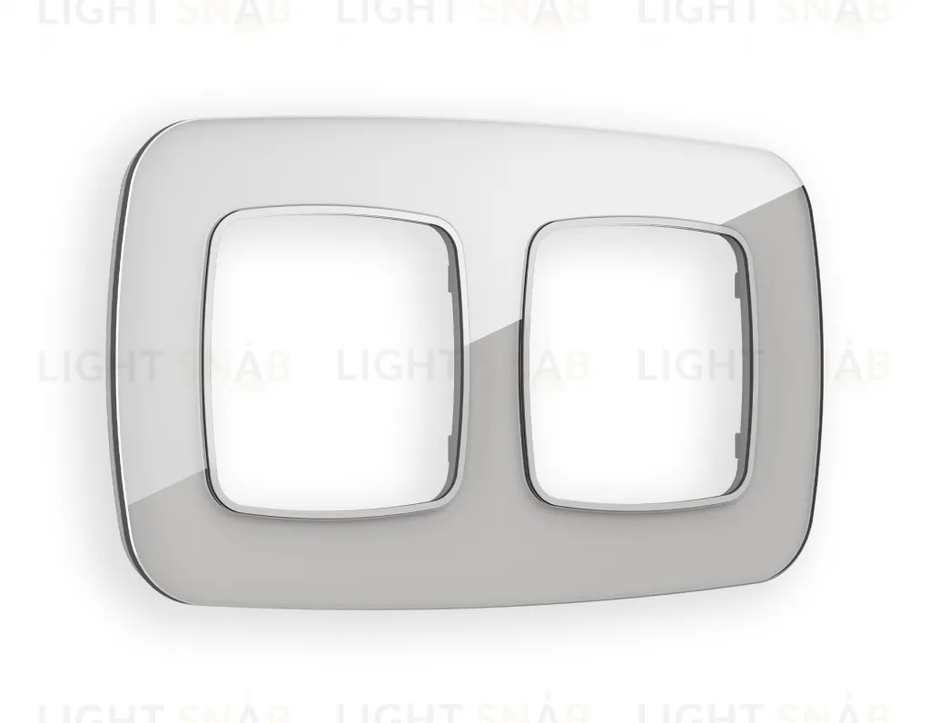 Рамка двойная Ambrella Volt Radian серебро стекло ограник OF320402 OF320402