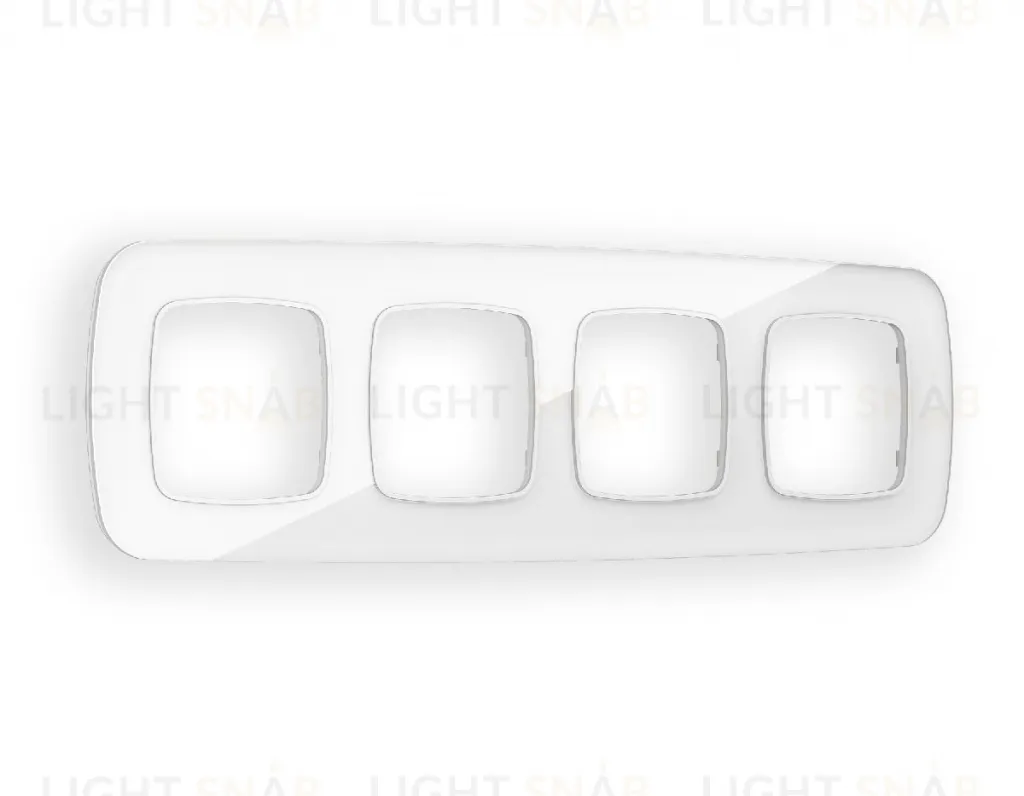 Рамка четверная Ambrella Volt Radian белое стекло органик OF320104 OF320104