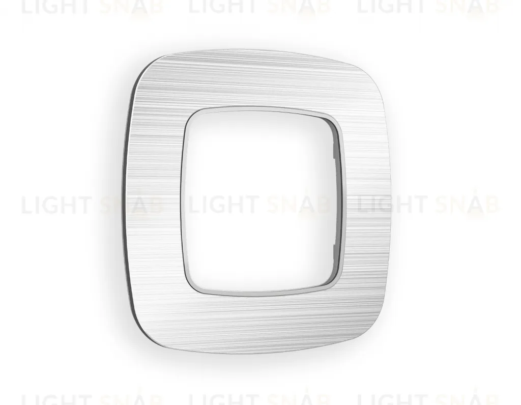 Рамка одинарная Ambrella Volt Radian серебро металл шлифованный OF580101 OF580101